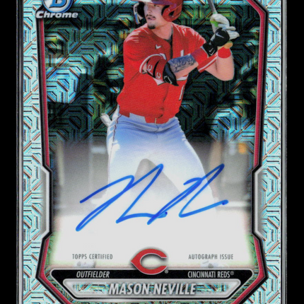 2026 Bowman Chrome Mason Neville #BMA-MN  Mojo Refractor Auto