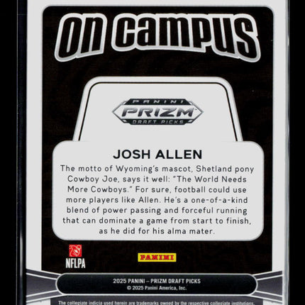 2025 Panini Prizm Draft Picks On Campus Josh Allen #OC-JAN