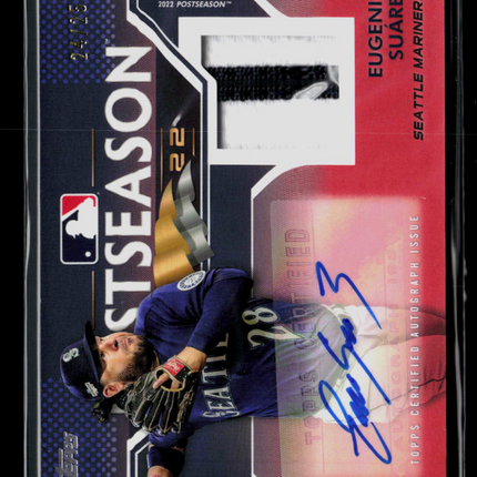 2023 Topps Postseason Eugenio Suárez #PPAR-ES Patch Auto /25