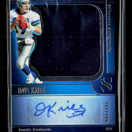2026 Silhouette Dave Krieg #SA-DKG 147/199 Patch Auto