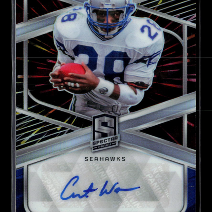 2024 Panini Spectra Football Curt Warner #SIG-CWR Prizm 55/60 Auto