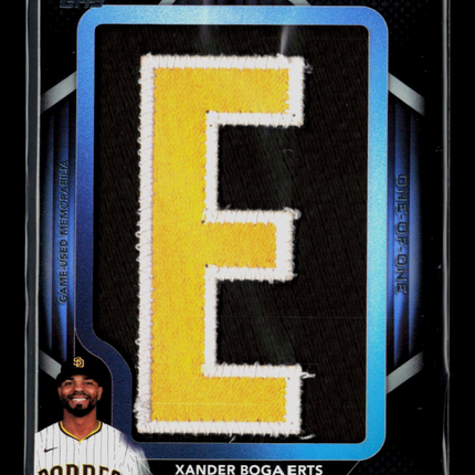 2026 Topps In The Name Xander Bogaerts #ITN-XB 1/1 Game Used Patch