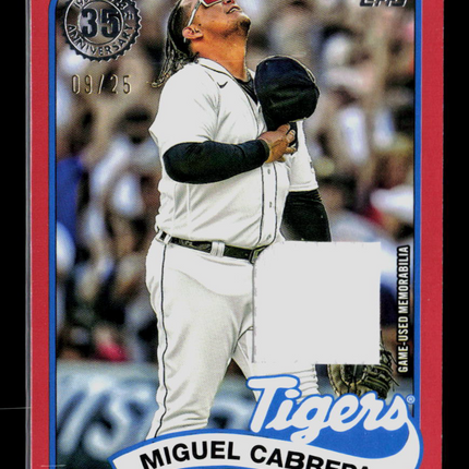 2024 Topps Series 2 Miguel Cabrera #89R2-MC Red 09/25 Patch