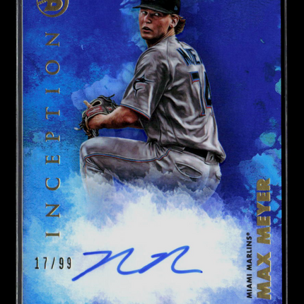2021 Bowman Inception Max Meyer #PA-MM Blue 17/99 Auto