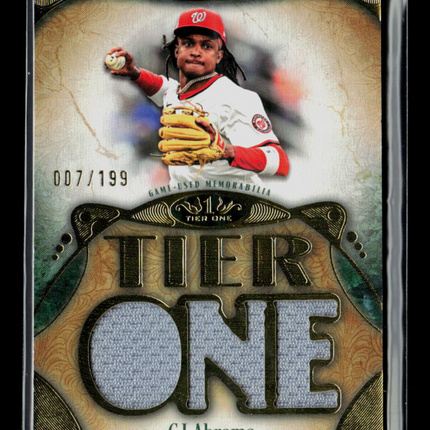 2026 Topps Tier One CJ Abrams #T1RD-CA Die-Cut 007/199 Patch