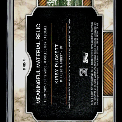 2025 Museum Collection Kirby Puckett #MMR-KP 34/49 Jersey Match Patch 34/49