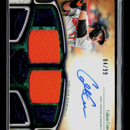 2026 Topps Tier One Colton Cowser #AT1R-CC 84/99 Patch Auto