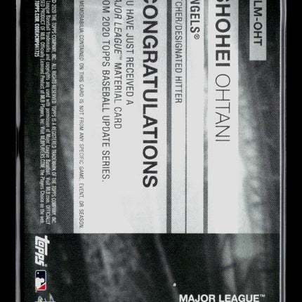 2020 Topps Update Series Shohei Ohtani #MLM-OHT Game-Used Bat