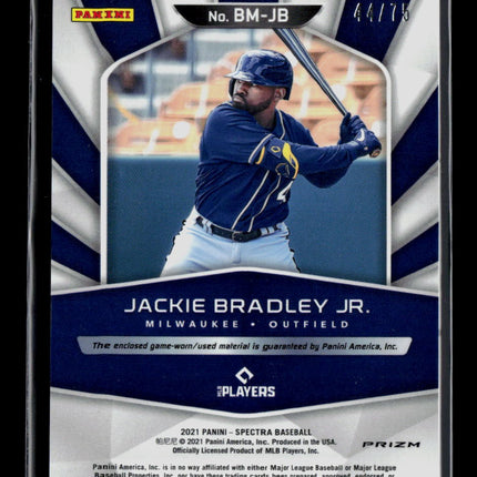 2021 Panini Spectra Brilliance Jackie Bradley Jr. #BM-JB 44/75