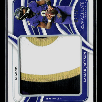 2024 Panini Immaculate Collection Lamar Jackson #IL-LJN Patch /25