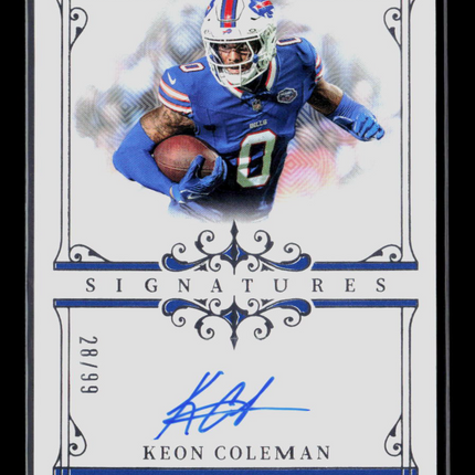 2026 Panini National Treasures Keon Coleman #SIG-KCN Auto /99