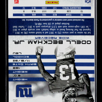 1989 Panini Rookies & Stars Longevity Odell Beckham Jr. #32 185/299 RC Patch