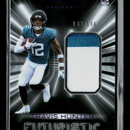 2025 Panini Black Futuristic Travis Hunter #FUT-THR RC 063/149 Patch