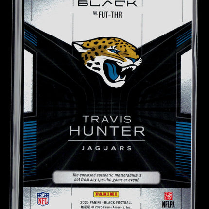 2025 Panini Black Futuristic Travis Hunter #FUT-THR RC 063/149 Patch