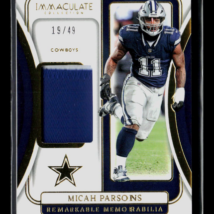 2024 Panini Immaculate Collection Micah Parsons #RM-MPS 19/49 Patch
