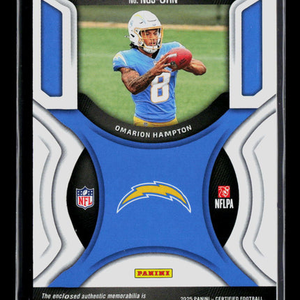 2025 Panini Certified New Generation Omarion Hampton #NGJ-OHN 08/10 RC Patch