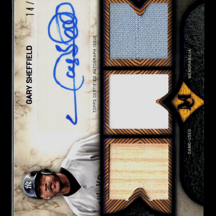 2025 Museum Collection Gary Sheffield #SPTRA-GS Triple Relic 14/20 Patch Auto