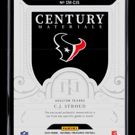 2026 Panini National Treasures C.J. Stroud #CM-CJS Patch /49