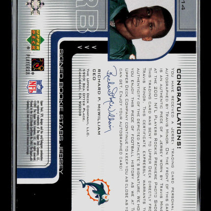 2001 Upper Deck SPx Travis Minor #114 355/900 Patch Auto