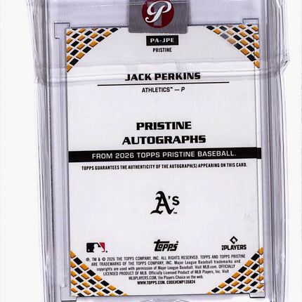 2026 Topps Pristine Jack Perkins #PA-JPE RC Auto