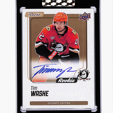 2025 Upper Deck Clear Cut Hockey Retro Tim Washe #RA-TW Auto
