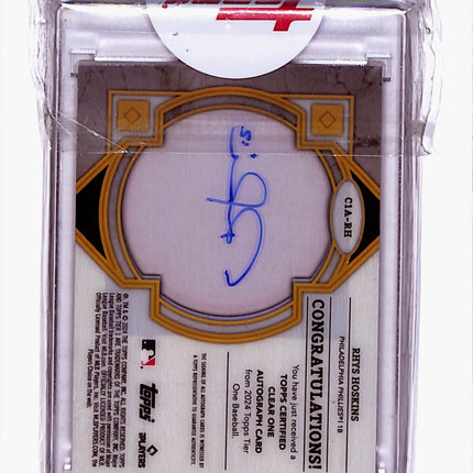 2024 Topps Tier One Rhys Hoskins #C1A-RH Clear 3/5 Auto