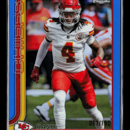 2025 Topps Chrome Rashee Rice #147 Blue 067/150