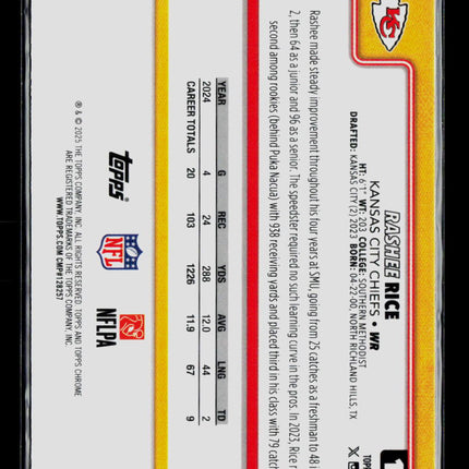 2025 Topps Chrome Rashee Rice #147 Blue 067/150