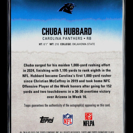 2025 Topps Signature Class Chuba Hubbard #66 154/225 Auto