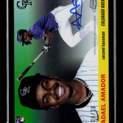 2025 Topps Chrome Platinum Baseball Adael Amador #CPA-AA 08/10 RC Auto