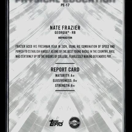 2025 Bowman Chrome University Physical Education Nate Frazier #PE-17 Refractor