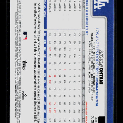 2025 Topps Series One Shohei Ohtani #1