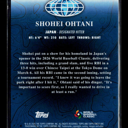 2026 Topps Finest World's Finest Shohei Ohtani #WF-22