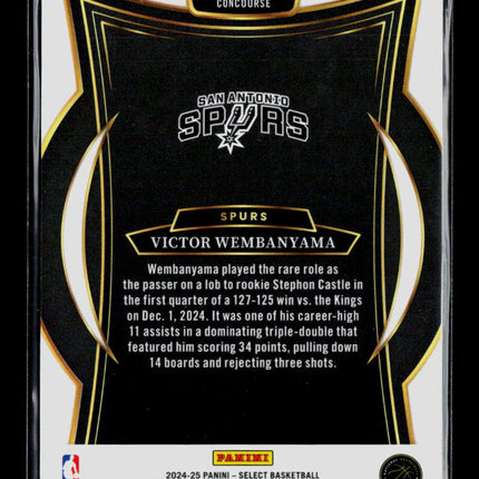2025 Panini Select Basketball Victor Wembanyama #9 Blue