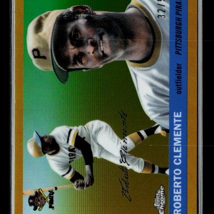 2023 Topps Chrome Roberto Clemente #403 Gold Refractor 32/50