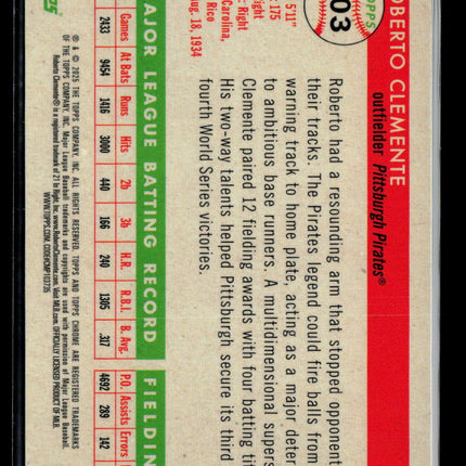 2023 Topps Chrome Roberto Clemente #403 Gold Refractor 32/50
