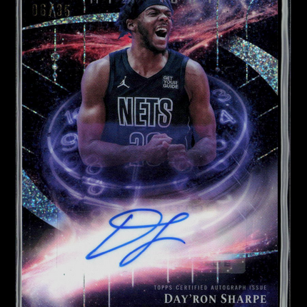 2025 Topps Midnight Stroke of Midnight Day'Ron Sharpe #SM-DS Auto /35
