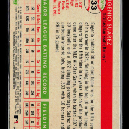 2025 Topps Platinum Chrome Eugenio Suárez #133 Blue /150