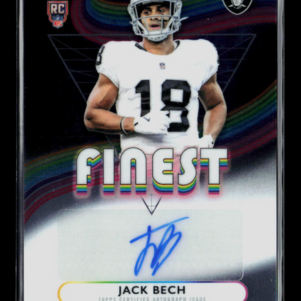 2025 Topps Finest Jack Bech #RFA-JBE RC Auto