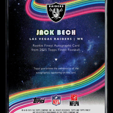 2025 Topps Finest Jack Bech #RFA-JBE RC Auto