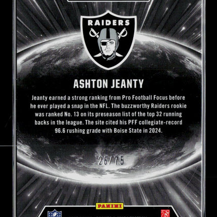 2025 Panini Rookies & Stars Stellar Rookies Ashton Jeanty #4 26/75 RC