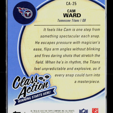 2025 Topps Signature Class Action Cam Ward #CA-25 RC