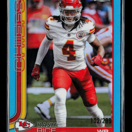 2023 Topps Chrome Rashee Rice #147 Light Blue Refractor 102/299