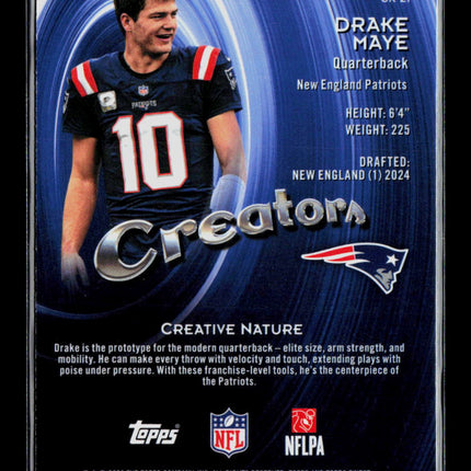 2025 Topps Finest Creators Drake Maye #CR-21