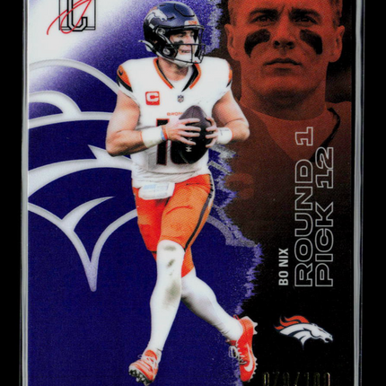 2025 Topps Composite Signature Class Bo Nix #18 Purple 070/100