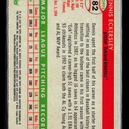 2025 Topps Chrome Platinum Dennis Eckersley /499 #382