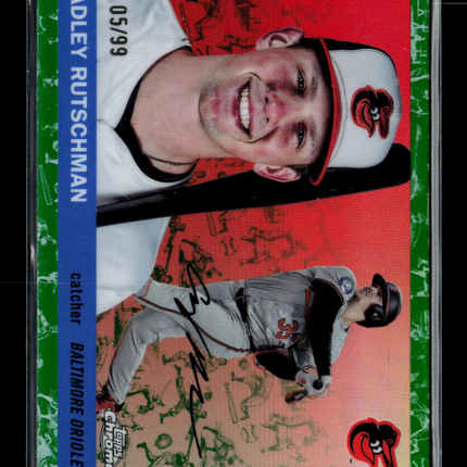 2025 Topps Chrome Platinum Adley Rutschman #99 Green Refractor 05/99