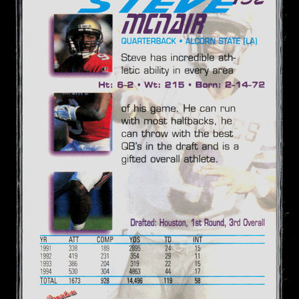 1995 Signature Rookies SR Force Steve McNair #F32 Auto