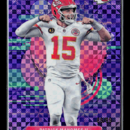 2025 Topps Finest Patrick Mahomes II #136 Purple Refractor 86/99
