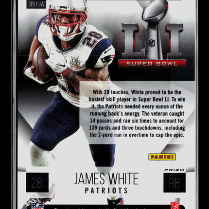 2022 Panini Prizm James White #SBLI-JW Auto
